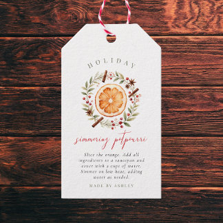 Holiday Simmering Potpourri Presentetikett