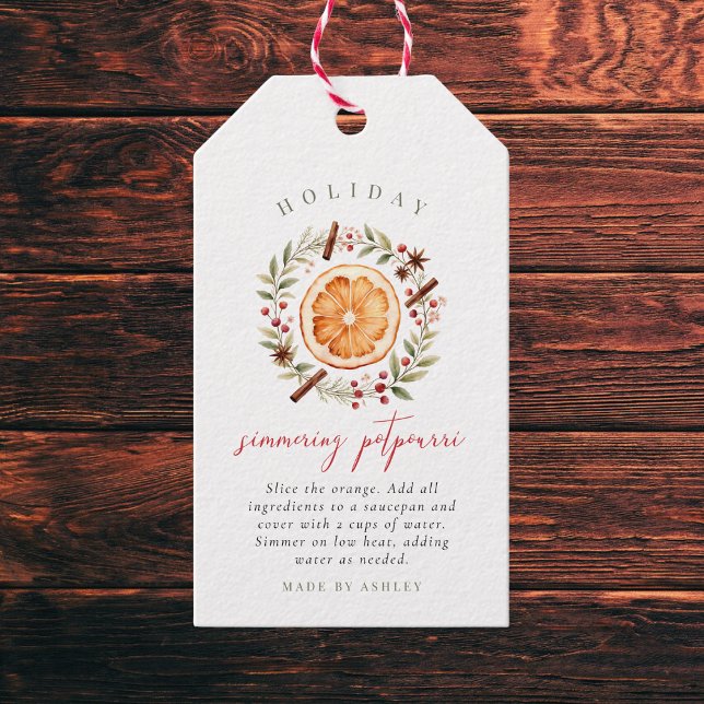 Holiday Simmering Potpourri Presentetikett (Skapare uppladdad)