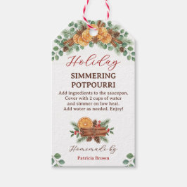 Holiday Simmering Potpourri Recipe Presentetikett