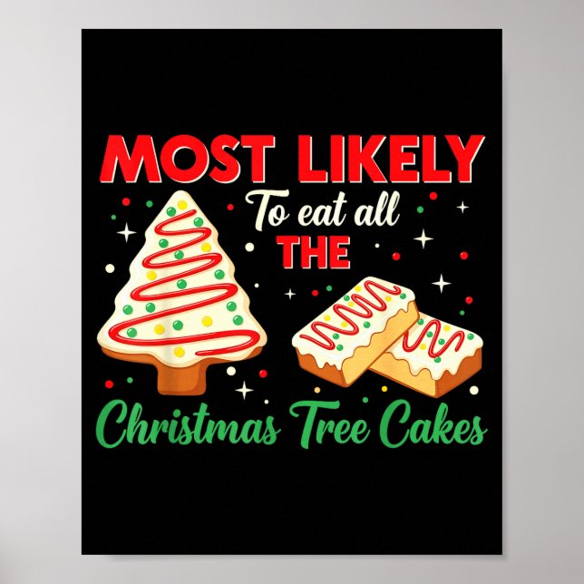 Holiday Snack, Most Likely To Eat All Christmas Tr Poster (Framsidan)