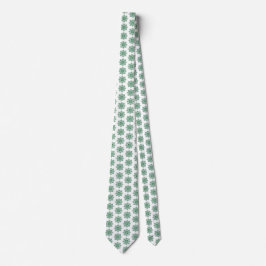 Holiday Snowflake Plaid Pattern Green Neck Tie Slips