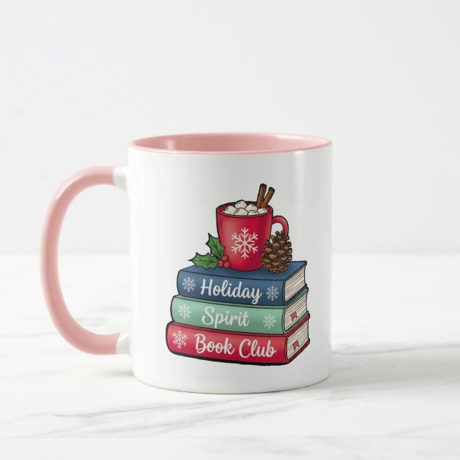 Holiday Spirit Book Club Mugg | Rosa (Vänster)