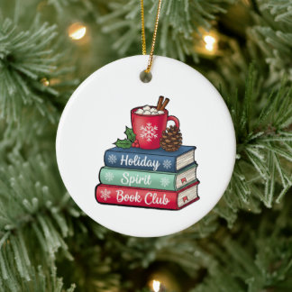 Holiday Spirit Book Club Ornament | Bokälskare