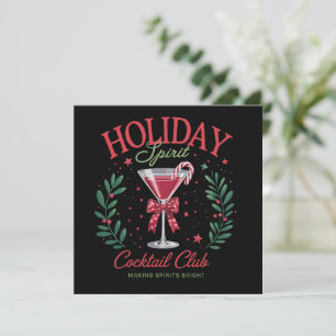 Holiday Spirit Cocktail Club Julfest Julkort