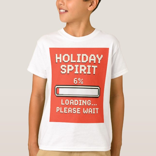 Holiday Spirit Loading Bar T Shirt (Framsida)
