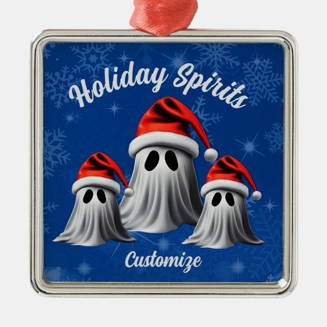Holiday Spirits Blå Julgransprydnad Metall (Framsidan)