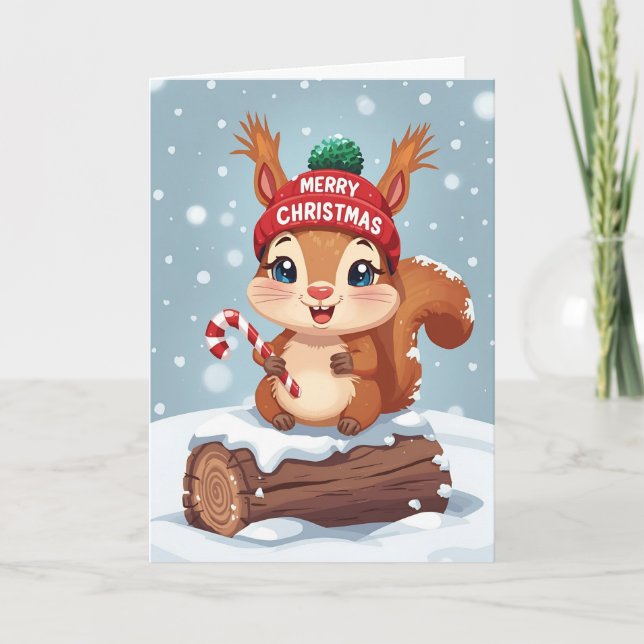 Holiday Squirrel  Helgkort (Framsida)