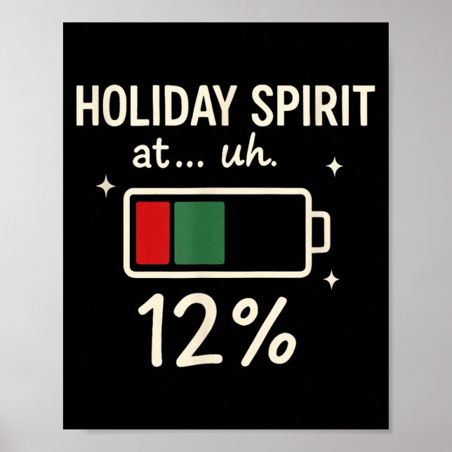 Holiday Srit At 12 Percent Funny Low Battery Chris Poster (Framsidan)
