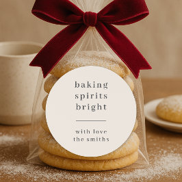 Holiday Sticker Roll | Baking Spirits Bright Label Runt Klistermärke
