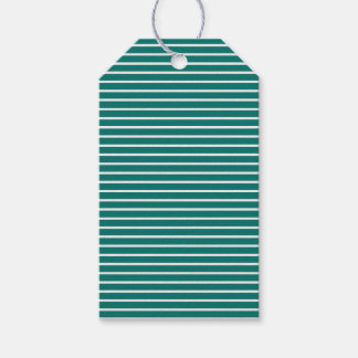 Holiday Stripes Refined | Vinter Teal ll Presentetikett