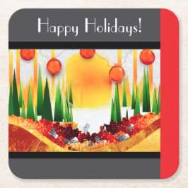 HOLIDAY SUNSHINE WITHIN THE PINES :) UNDERLÄGG PAPPER KVADRAT