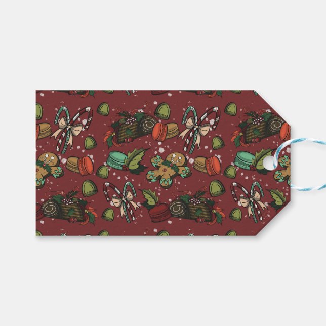 Holiday Sweets- Peppermint (Color) Presentetikett (Framsidan (Horisontell))