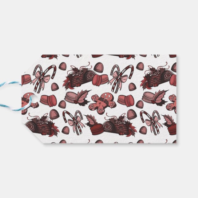 Holiday Sweets- Peppermint (Solid) Presentetikett (Baksidan Horisontell)