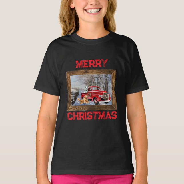 Holiday T-Shirt Country Christmas Farm Scene  (Framsida)