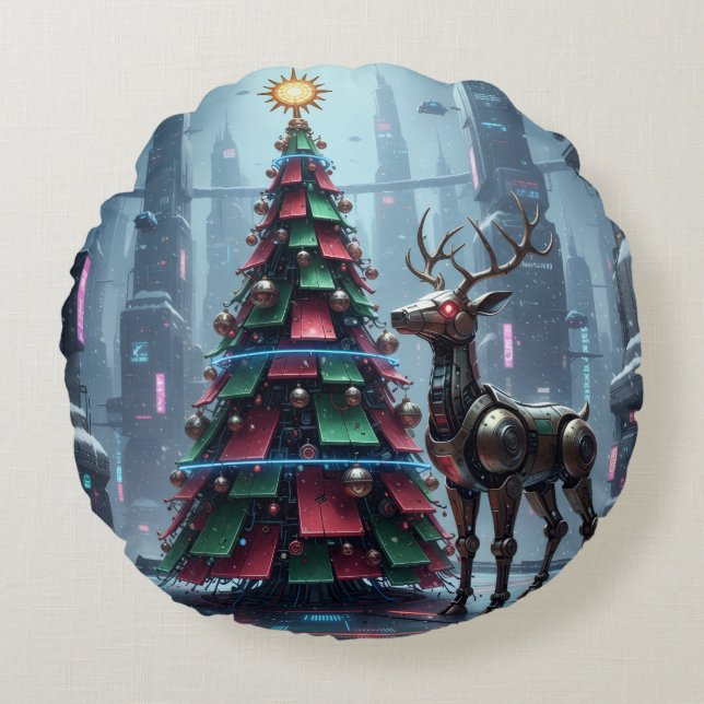 Holiday Throw Pillow Rund Kudde (Framsidan)