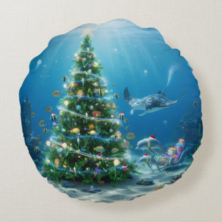 Holiday Throw Pillow Rund Kudde