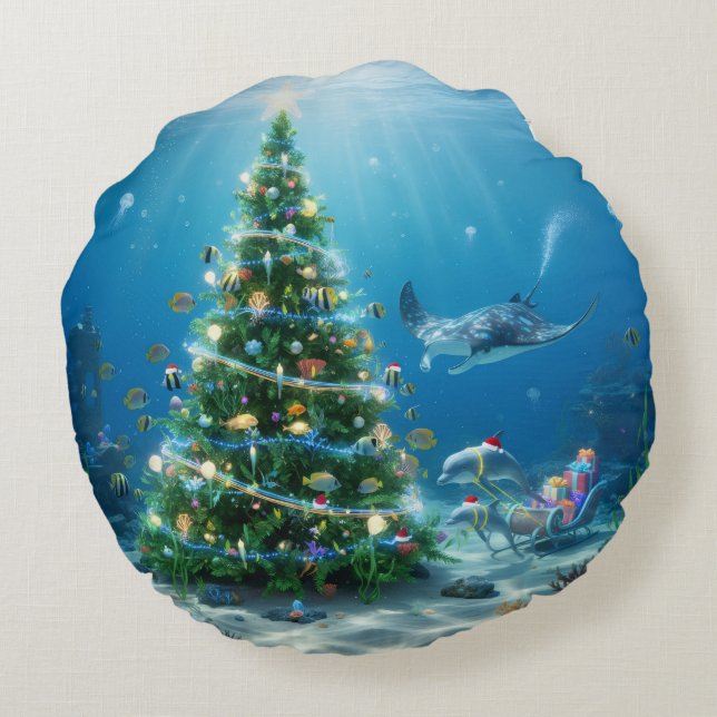 Holiday Throw Pillow Rund Kudde (Baksidan)