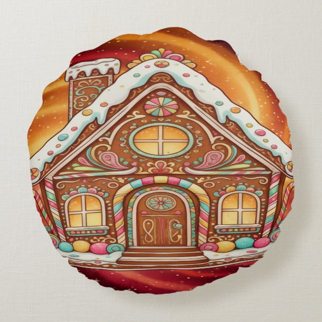 Holiday Throw Pillow Rund Kudde (Baksidan)