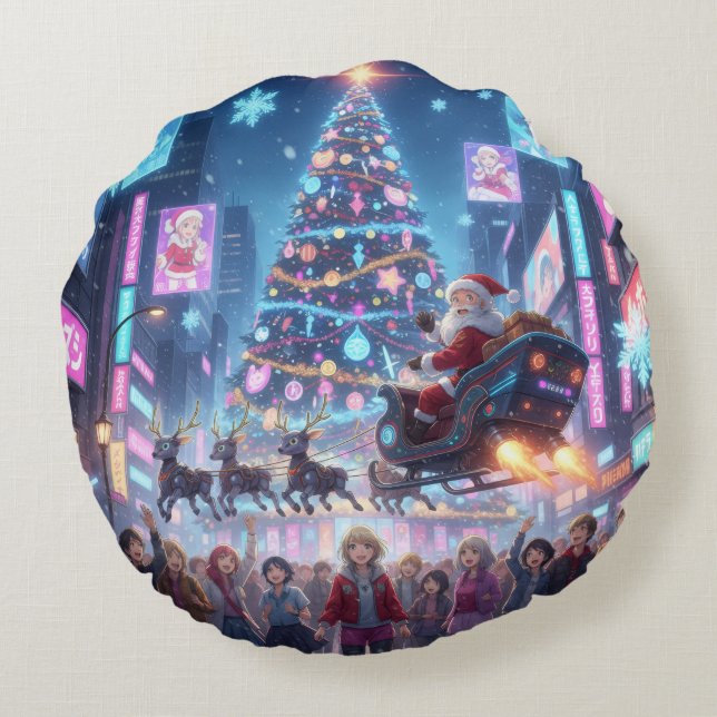 Holiday Throw Pillow Rund Kudde (Baksidan)