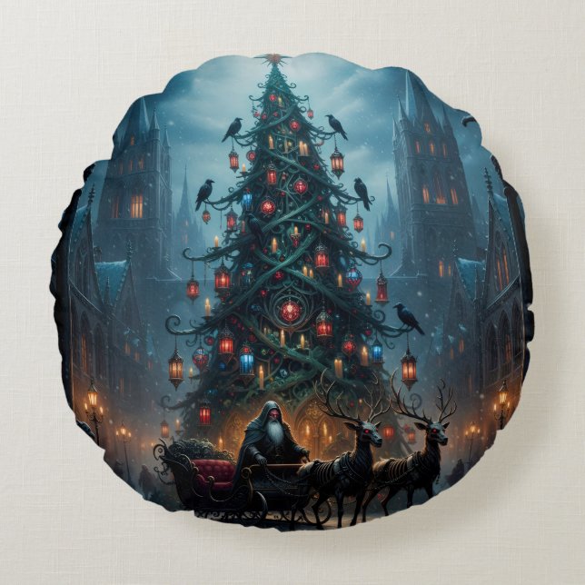 Holiday Throw Pillow Rund Kudde (Framsidan)