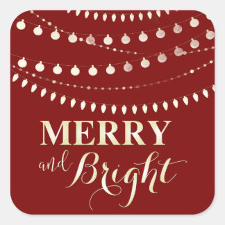 Holiday Typography trendy Christmas Fyrkantigt Klistermärke