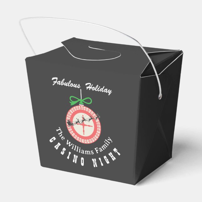 Holiday Vegas Casino Blackjack Poker Night Party Presentaskar (Baksidan Sidan)