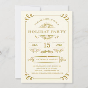 HOLIDAY VINTAGE HOLIDAY PARTY INVITATIONS INBJUDNINGAR