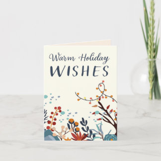Holiday Warm Wishes Card Kort