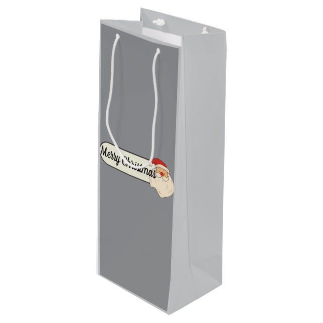 Holiday Wine Gift Bag – Cheerful Christmas Design (Framsidan Vinklad)