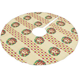 Holiday Wreath Knit Julgransmatta Borstad Polyester