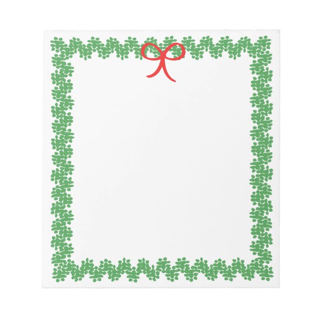 Holiday Wreath Notepad Anteckningsblock (Framsida)