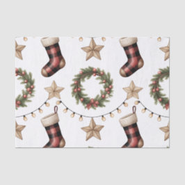 HOLIDAY WREATH STOCKINGS LIGHTS STARS