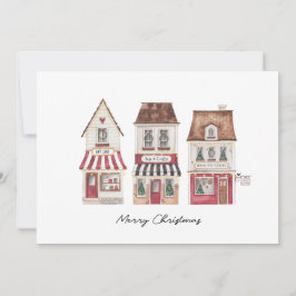 Holidays card with Christmas gift stores Inbjudningar