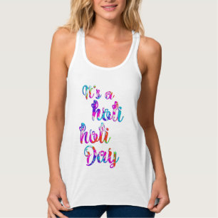 holiES - DET ÄR EN HOLI HOLI DAY + din backgr. Linne Med Racerback