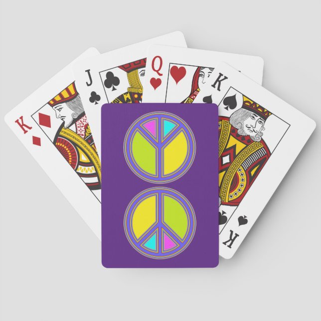 holiES - färgstarkt Fredstecken + dina idéer Casinokort (Baksidan)