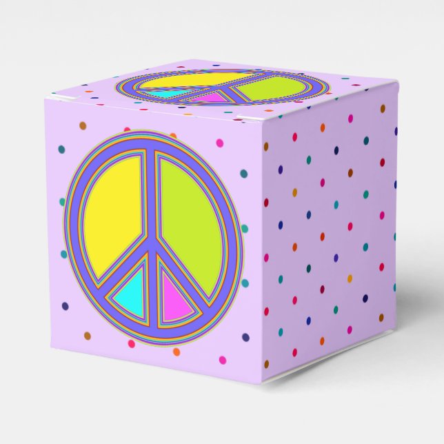 holiES - färgstarkt Fredstecken + dina idéer Presentaskar (Framsidan Sidan)