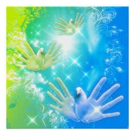 holiES - Flies Händer Pigeons ART Perfect Poster