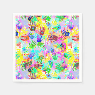 holiES - händer stänk färgad grunge mönster 2 Pappersservett