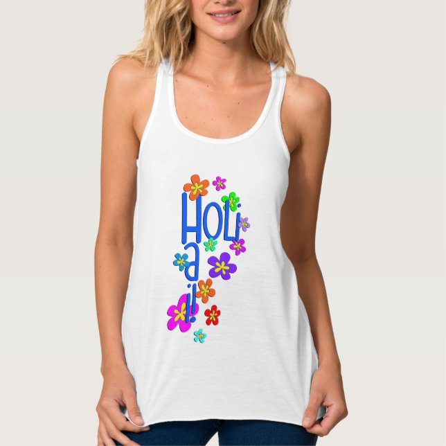 holiES - HOLI HAI blommor 2 Linne Med Racerback (Framsida)