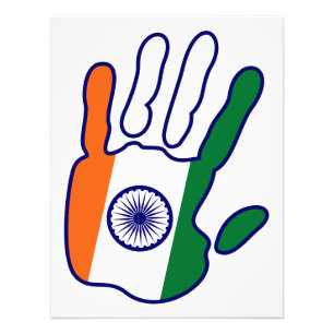 holiES - India Flagga Hand for your wall Fototryck