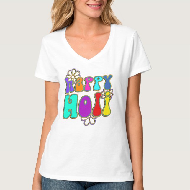 holiES - LYCKLIG HOLI disposition blommor 1 Tee (Framsida)