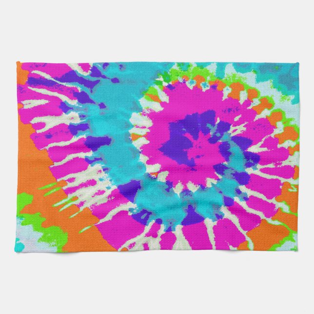 holiES - Power Spiral Batik Stil Kökshandduk (Horisontell)