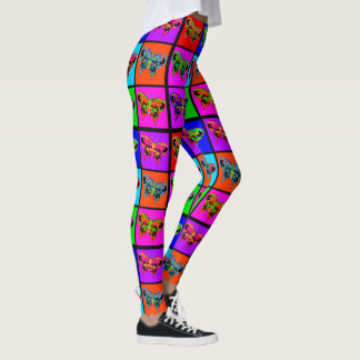 holiES - Psychedelic Butterflies Mosaic/rand Leggings
