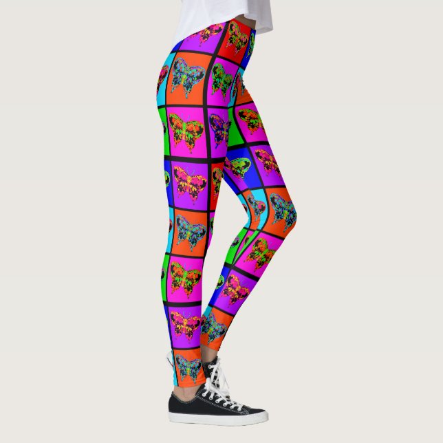 holiES - Psychedelic Butterflies Mosaic/rand Leggings (Höger)