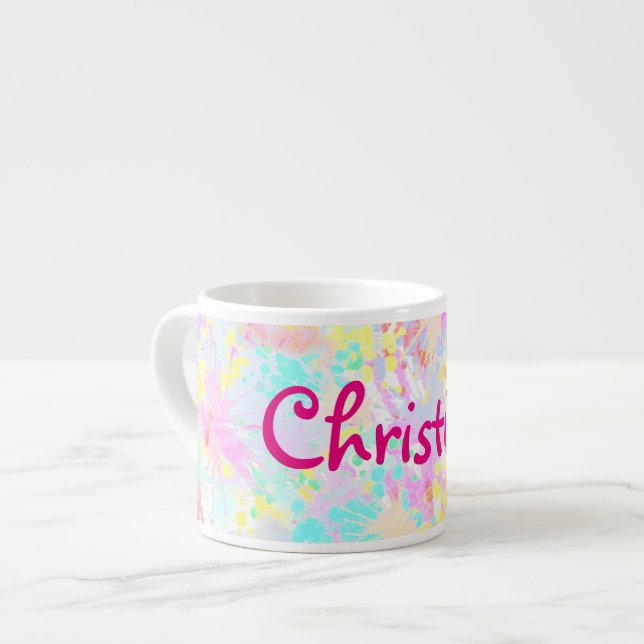 holiES - Stänk sömlös mönster pastel 1 Espressomugg (Framsida vänster)