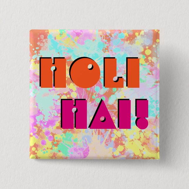holiES - Stänk sömlös mönster pastel 1 Knapp (Framsida)
