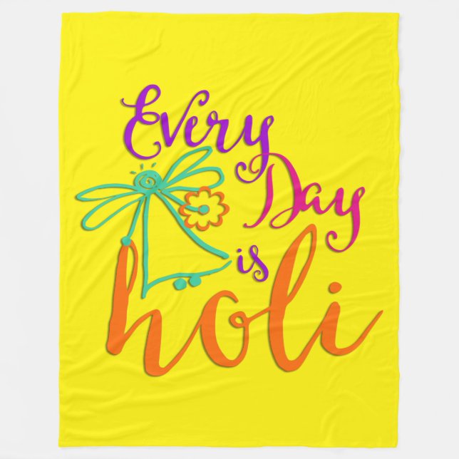 holiES - Varje dag är Holi + din backgr. & idéer Fleecefilt (Framsidan)