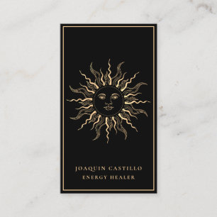 Holistic Celestial Guld Black Elegant Visitkort