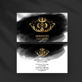 Holistic Celestial Måne Tredje Öga Yoga Business C Visitkort