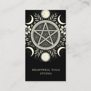 Holistic Celestial Sol Måne Black Visitkort
